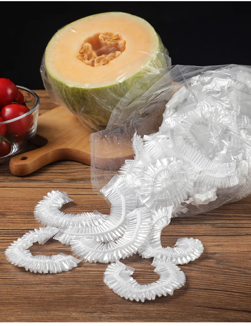 100Pcs Fresh-Keeping Food Covers – Reusable Stretchable Plastic Wrap with Elastic Edging | Press & Seal Bowl Lids for Leftovers, Storage & Outdoor Picnic - Image 4
