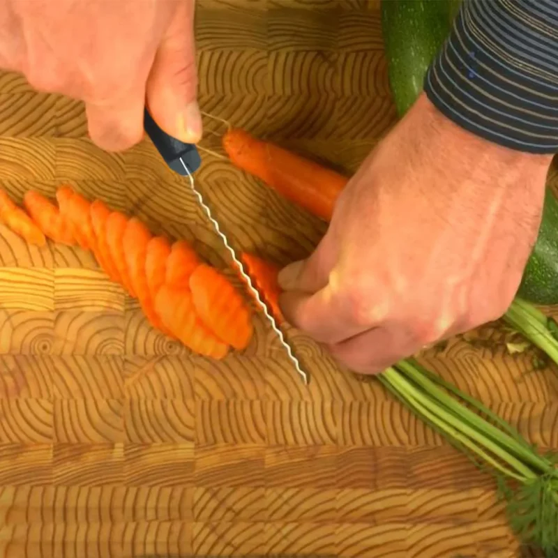 Stainless Steel Potato Wavy Cutter – Crinkle Vegetable Slicer Knife for Potato, Carrot, Cucumber, and French Fries | Zig Zag Cutting Tool for Kitchen