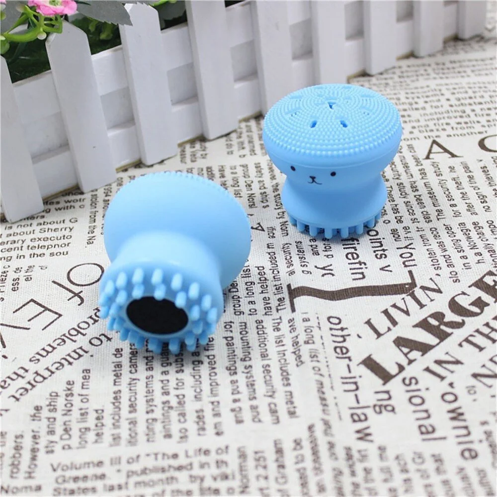 Octopus Shape Silicone Face Cleansing Brush | Soft Foam Facial Pore Cleaner & Exfoliating Scrub – Gentle Makeup Remover & Skin Care Tool - Image 5