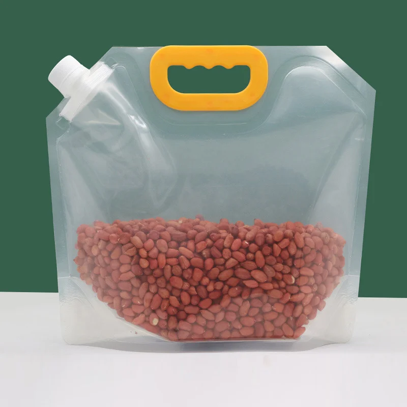 Tallin Transparent Grain Storage Bag – 5L Moisture-Proof Sealed Suction Bag | Airtight Rice, Cereal, and Food Organizer Container