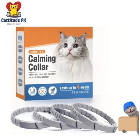 Cat Calming Collar – 30-Day Stress & Anxiety Relief – Adjustable & Comfortable Fit – Calming Scented Collar for Cats – 1 Piece