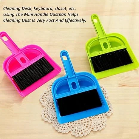Mini Dustpan with Brush Set | 1 PC Compact Broom & Dustpan Combo for Multipurpose Cleaning – Table, Kitchen, Desk & Home Use - Image 4