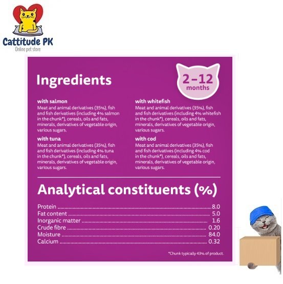 WHISKAS Kitten Fish Favourites in Jelly – 85gm | Wet Kitten Food Pouch | Complete & Balanced Nutrition | Delicious Fish Flavors for Growing Kittens - Image 3