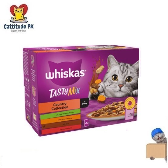 WHISKAS 1+ Adult Fish Favourites in Jelly – 85gm | Wet Cat Food Pouches | Delicious Fish Mix | Complete & Balanced Nutrition for Adult Cats