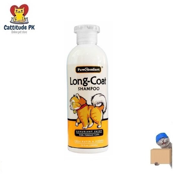 Pawcomfort Long Coat Cat Shampoo for Persian Cats – 300ML | Gentle Grooming Formula for Long, Silky & Shiny Fur