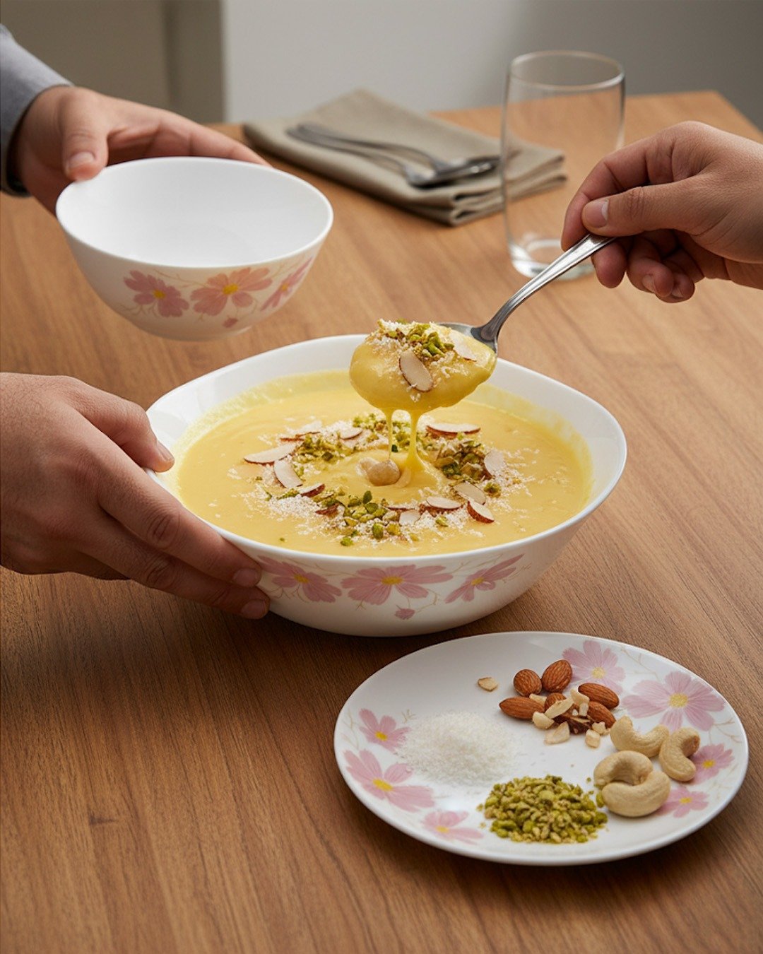 Elegant Floral Opal Dinnerware Set – Durable, Lightweight & Stylish Tableware CK - Image 4