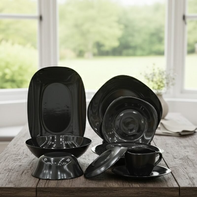 Luxury Black Dinnerware Set – Modern Elegant Dinner Set for Stylish Dining CK