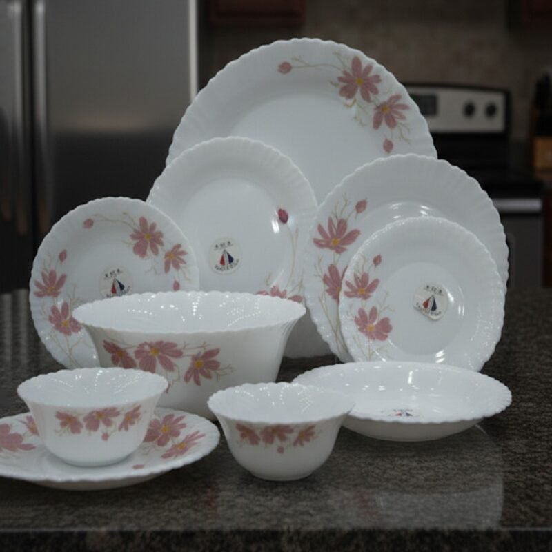 Opal New Style Dinner Set – Modern Durable Opal Glass Dinnerware Collection CK