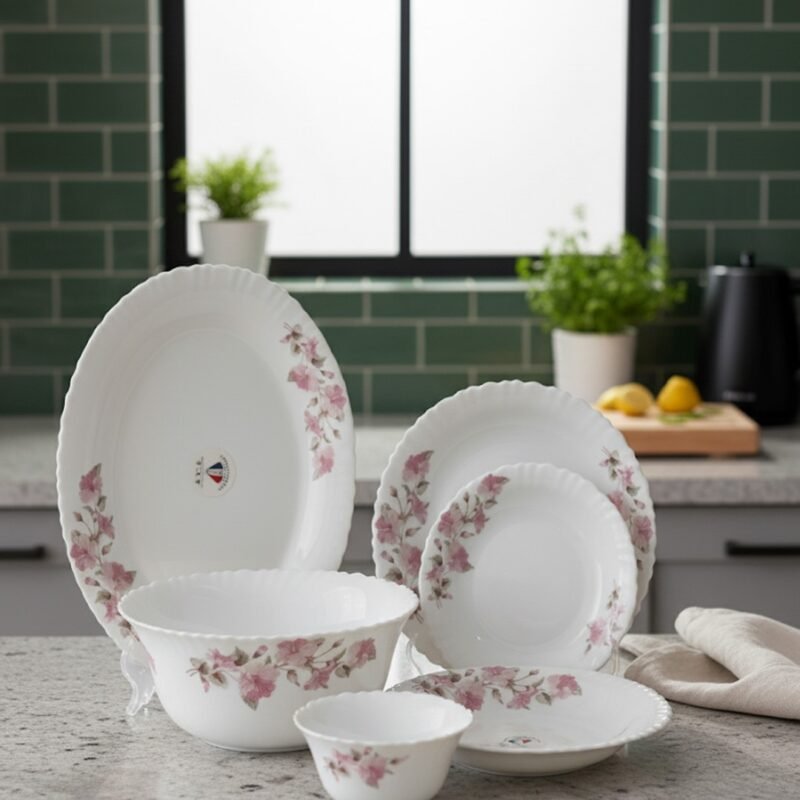 Blossom Charm 26-Piece Opalware Dinner Set – Timeless Floral Elegance for 6 | Durable, Microwave & Dishwasher Safe CK