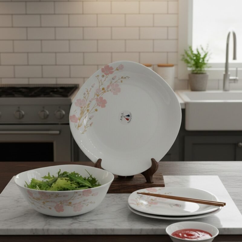 Elegant Floral Dinner Set – Premium 26-Piece Opalware Collection | Stylish Tableware for 6 CK