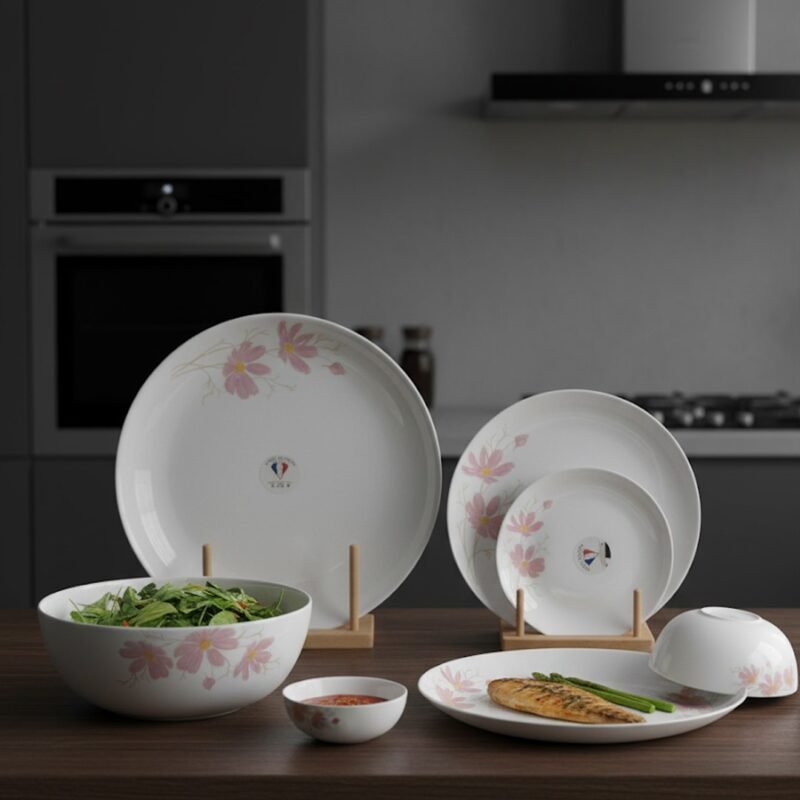 Blossom Charm 26-Piece Opalware Dinner Set – Timeless Floral Elegance for 6 | Durable, Microwave & Dishwasher Safe CK