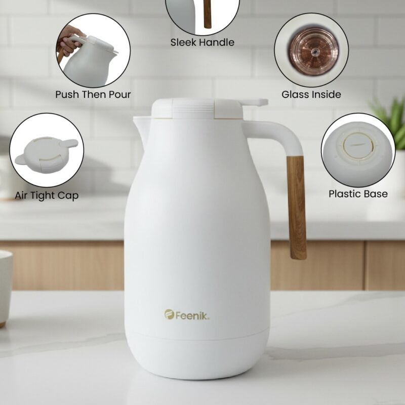 Feenik 2 Litre Thermos Flask – Minimalist Design, Maximum Function | Hot & Cold Beverage Dispenser CK