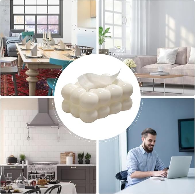 Bubble Shape Tissue Box Holder Living Room Tissue Case Cover Toilet Paper Dispenser Case Kitchen Napkin Holder Handkerchief Box - Image 3
