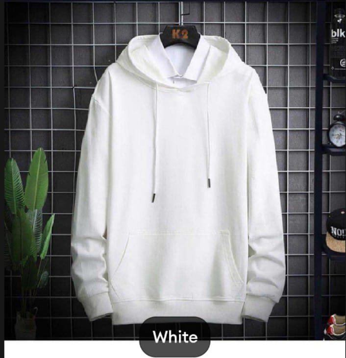 Classic Pullover Hoodie – Light Grey & White (Unisex)