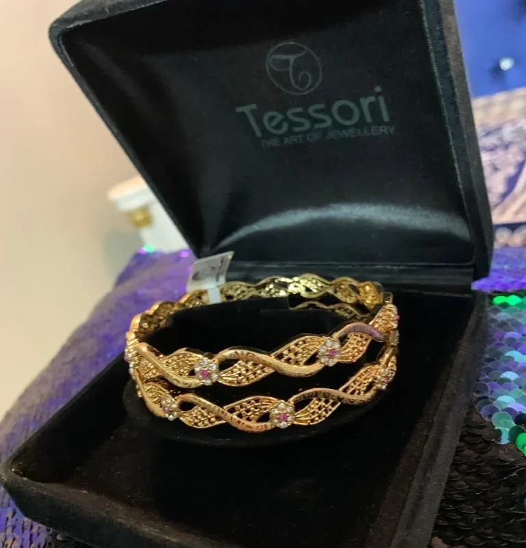 Elegant Fancy Bangles for Women | Zarkoon Stone Studded Stylish Party Wear Bracelets