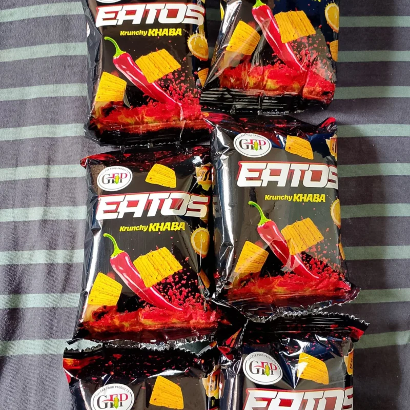 Eatos Krunchy Khaba Snacks – Pack of 12 | Masaledar Ketchup Flavor | Premium Quality Crispy Snack | Affordable Price