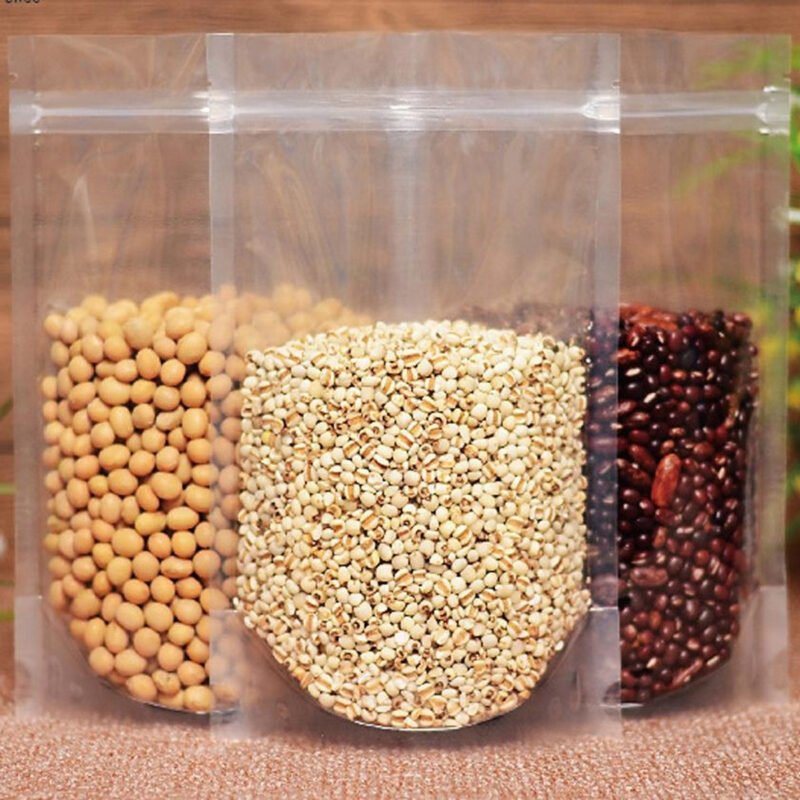 Stand-Up Pouch Food Storage Bags with Zipper | Reusable Airtight Ziplock Bags | Pack of 6 Resealable Kitchen Storage Bag