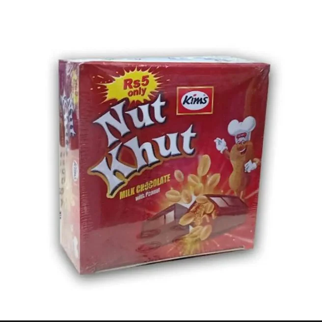 Kims Nut Khut Milk Chocolate with Peanuts – Pack of 30 | Rich Chocolaty Flavor | Yummy & Crunchy Peanut Chocolate