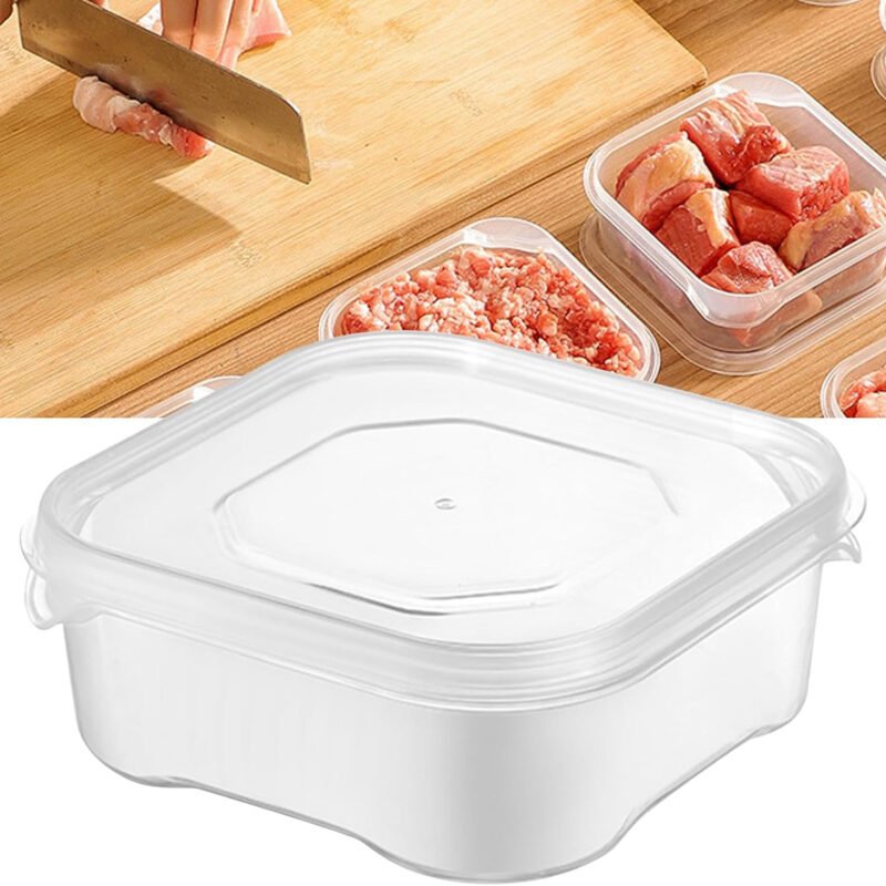 (Pack of 2) Frozen Meat Preservation Box – Airtight Refrigerator & Freezer Storage Containers for Meat, Fish & Foo