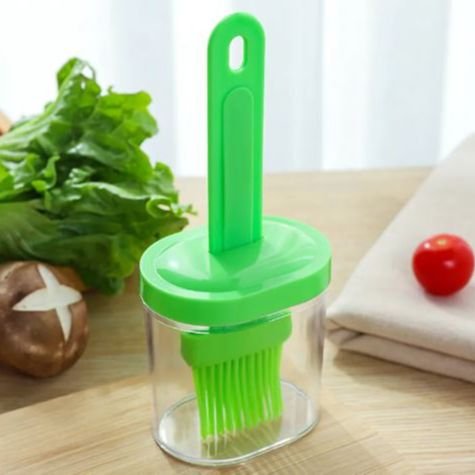 Heat-Resistant Silicone Oil Bottle Brush – Multipurpose Cooking, Baking & Grill Basting Brush for Oil, Butter & Sauce