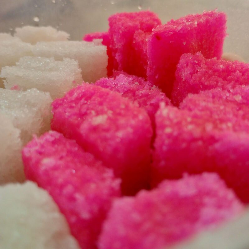 Original Copra Coconut (Pack Of 24) Pink And White Colour Very Tasty Yummy Delicious Crispy Khopra Chopra