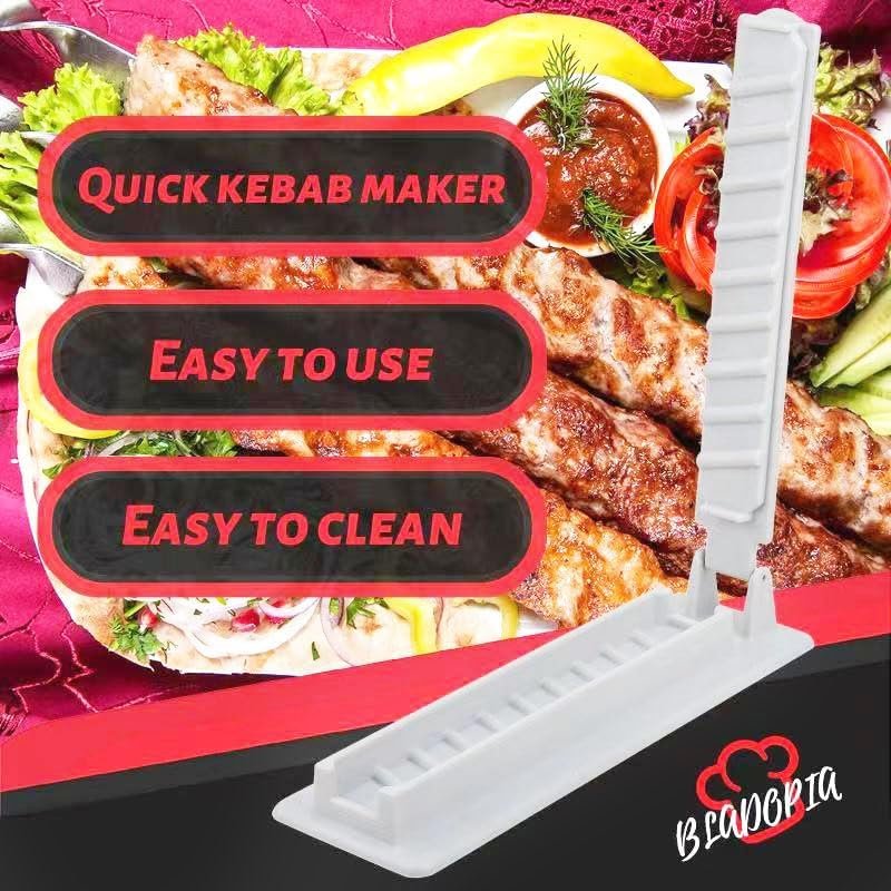Kabab Maker for Skewers & Sticks – Manual Kabab Making Machine | Easy DIY Kabab Shaper Tool for BBQ, Grilling & Kitchen Use