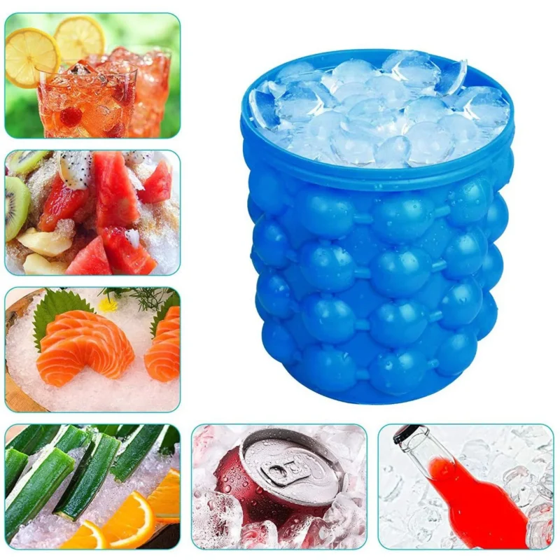 Ice Cube Maker Genie | Space-Saving Ice Genie Cup for Quick Freezing & Easy Release Ice