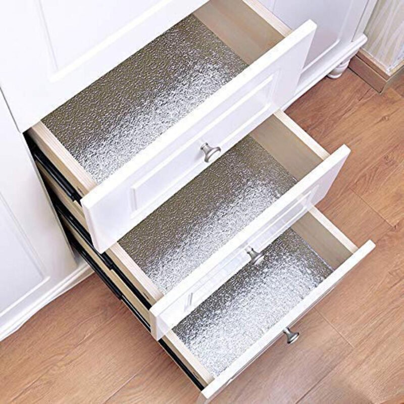 1 Meter Self-Adhesive Aluminum Kitchen Wall Sticker – Oil-Proof, Heat-Resistant & Anti-Fouling Waterproof Wallpaper