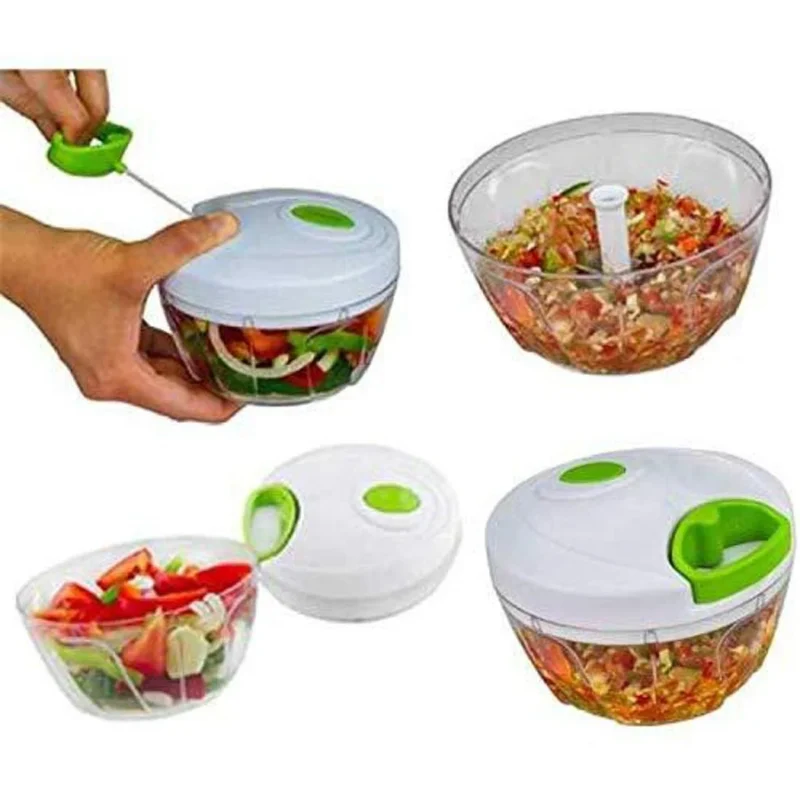 Mini Speedy Chopper – Manual Hand-Pull Turbo Vegetable Cutter for Fast & Easy Food Prep
