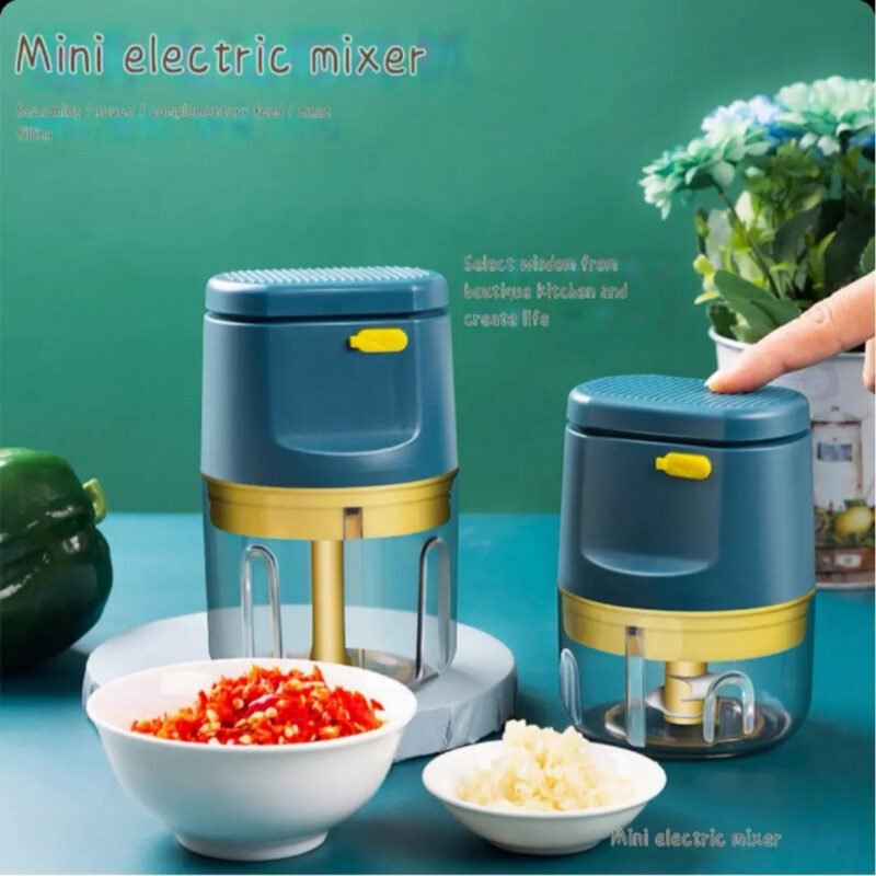 Mini Electric Mixer & Food Chopper | Garlic, Vegetable Grinder & Crusher | Portable USB Kitchen Processo