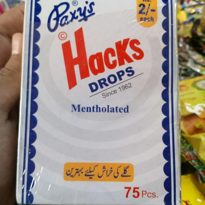 Original Paxy’s Hacks Drops – Pack of 100 Pieces Box | Mentholated Cooling Candy | High-Quality Paxy’s Tofee at Affordable Price