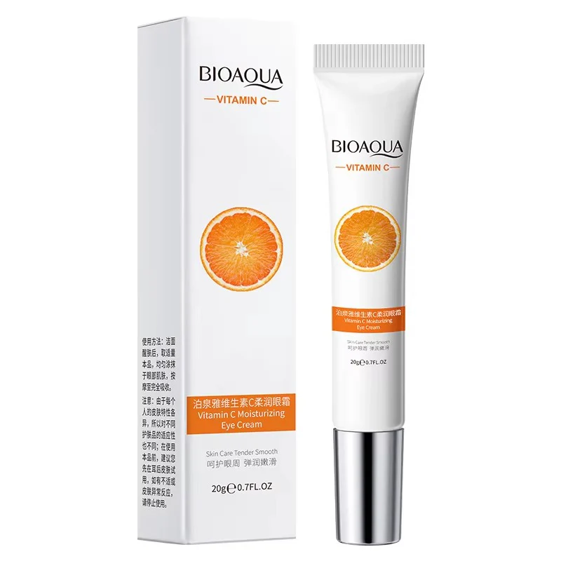 BioAqua Vitamin C Brightening Eye Cream | Dark Circle & Puffiness Reducer | Eye Area Moisturizer