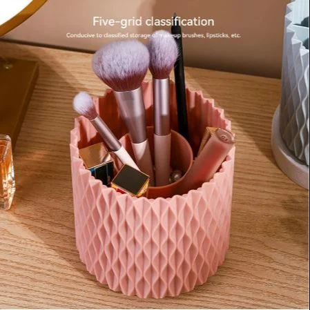 Makeup Brush Organizer Holder with Rotating Base – 360° Cosmetic Brush Storage Stand - Image 6