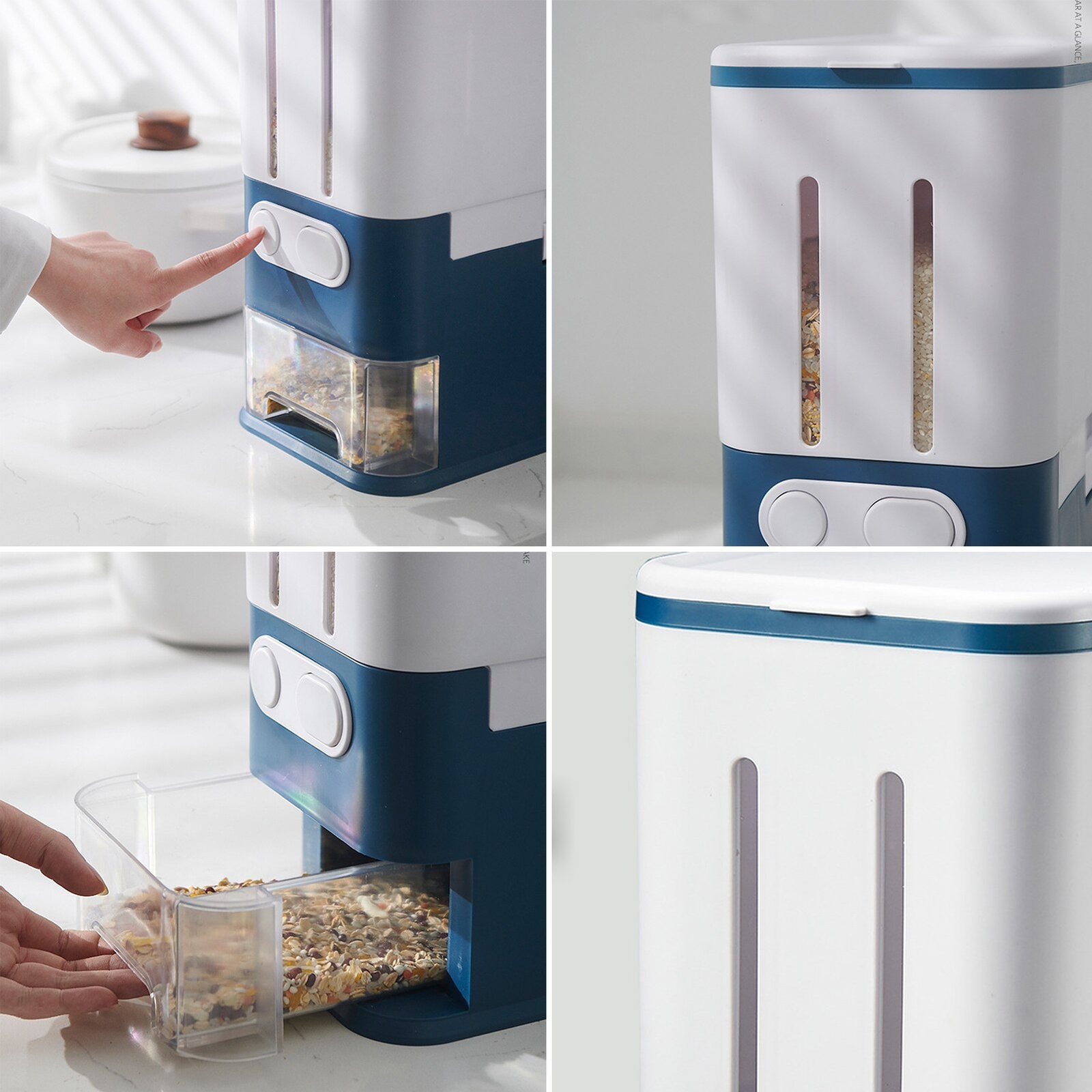 Automatic Rice Storage Box | Moisture-Proof Cereal Dispenser | Sealed Grain Storage Bin for Kitche - Image 4