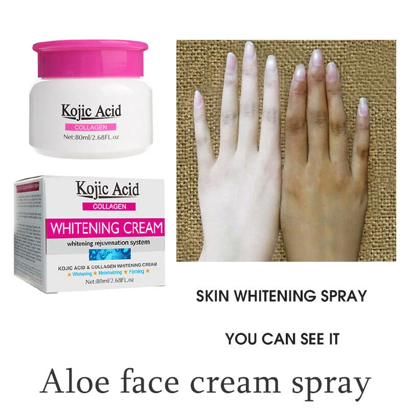 Kojic Acid Collagen Skin Whitening Cream 80ml | Triple Action Brightening, Anti-Spot & Moisturizing Face Cream - Image 4
