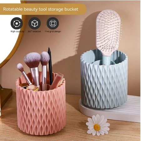 Makeup Brush Organizer Holder with Rotating Base – 360° Cosmetic Brush Storage Stand - Image 5
