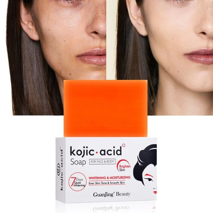 Guanjing Kojic Acid Soap 120g | 7 Days Skin Brightening & Moisturizing Body Soap | Anti-Dark Spots & Glowing Skin