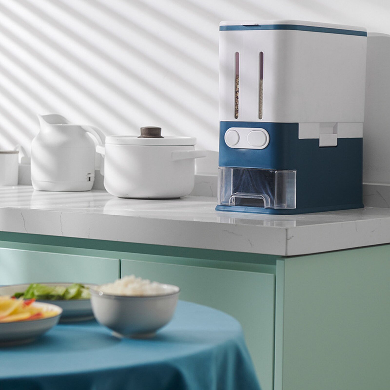 Automatic Rice Storage Box | Moisture-Proof Cereal Dispenser | Sealed Grain Storage Bin for Kitche - Image 7