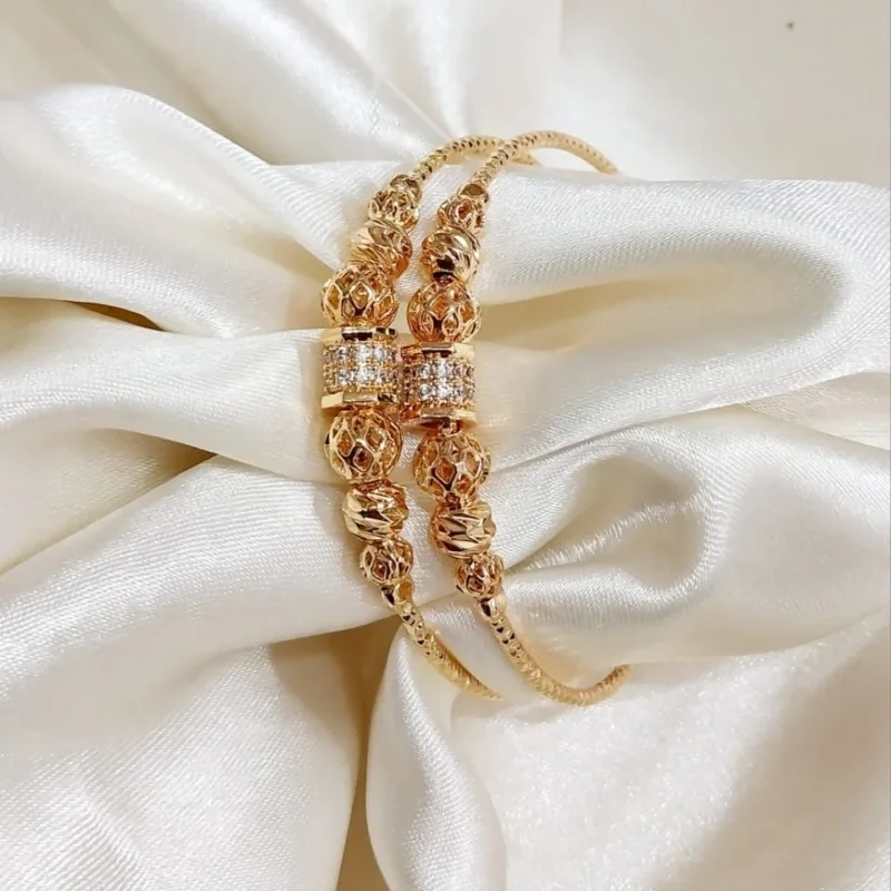 Adjustable Zirkon Stone Bangles | Elegant Crystal Studded Bracelet for Women | Premium Fashion Jewelry