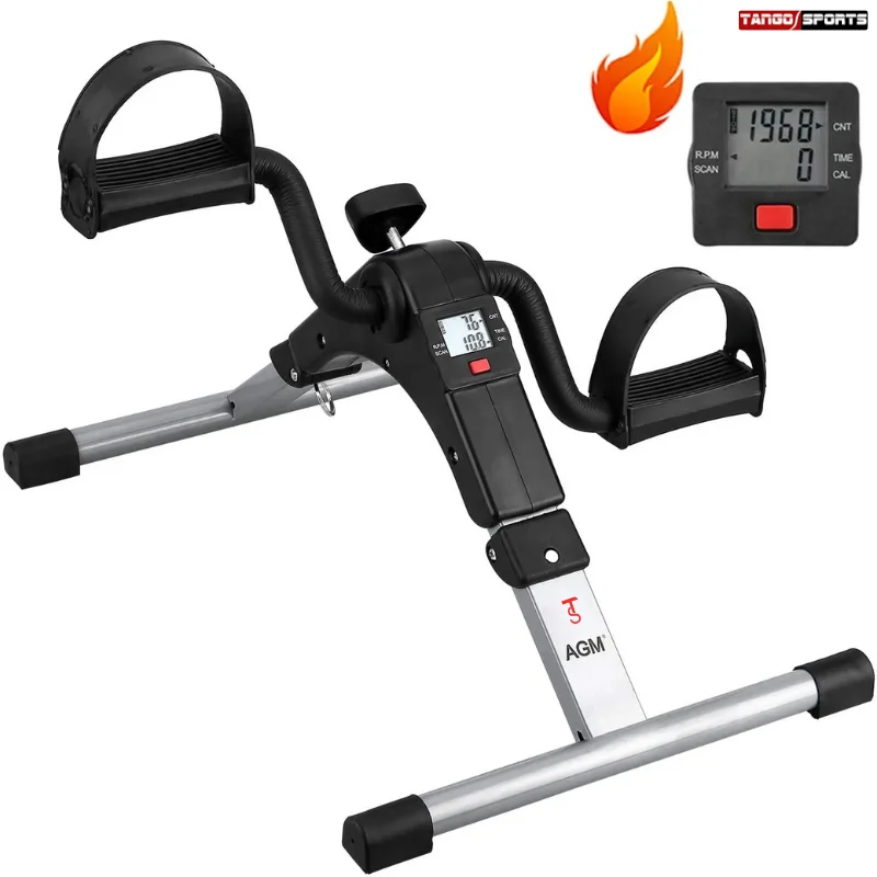 Mini Exercise Cycle for Home & Office | Portable Pedal Exerciser for Legs & Arms | Digital Display Fitness Bike for Seniors & Physical Therapy Workout