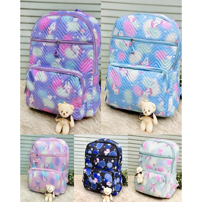 Unicorn Printed Backpack for College & University – Large 16-inch Waterproof Parachute Bag | A+ Quality | Stylish School & Travel Backpack