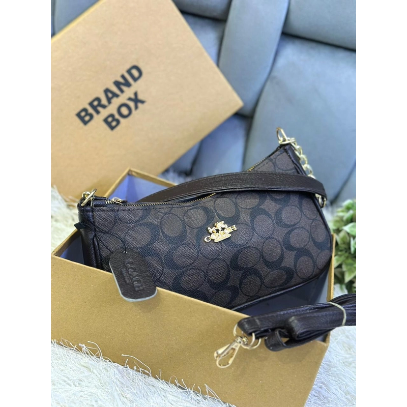 Master Quality Moon Style Coach Crossbody Bag for Girls – Stylish Shoulder Bag with Chain Strap (5" x 9")