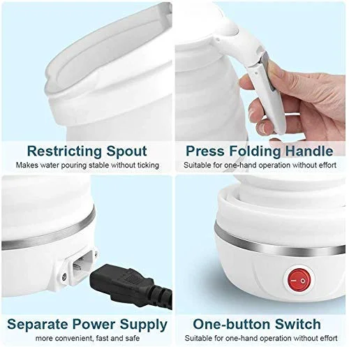 Foldable Electric Kettle 600W | Portable Travel Hot Water & Tea Maker | Instant Coffee Kettle for Office Desk | Compact Folding Kettle (Random Color) - Image 4