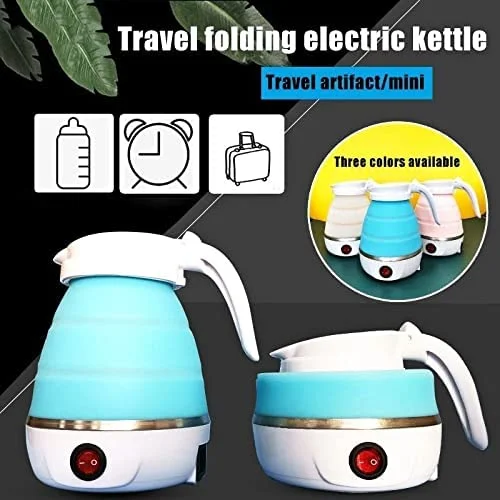 Foldable Electric Kettle 600W | Portable Travel Hot Water & Tea Maker | Instant Coffee Kettle for Office Desk | Compact Folding Kettle (Random Color) - Image 3