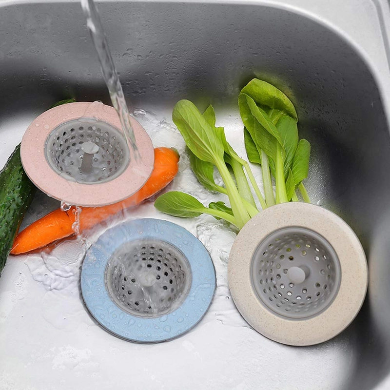 Kitchen Sink Strainer | Bath & Shower Drain Filter | Anti-Clog Plughole Catcher for Hair & Food Waste