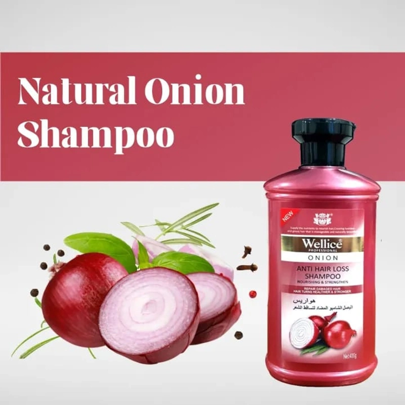 Wellice Professional Onion Anti Hair Loss Shampoo | Hair Care & Nourishing Shampoo