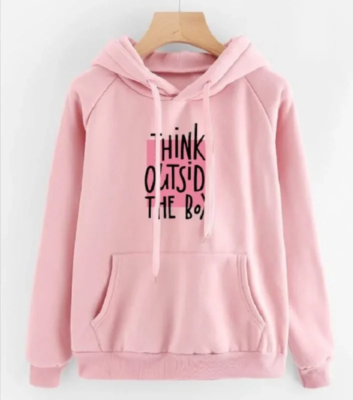 Think Outside The Box Hoodie for Women – Soft Fleece Warm Hoodie – Casual Winter Wear