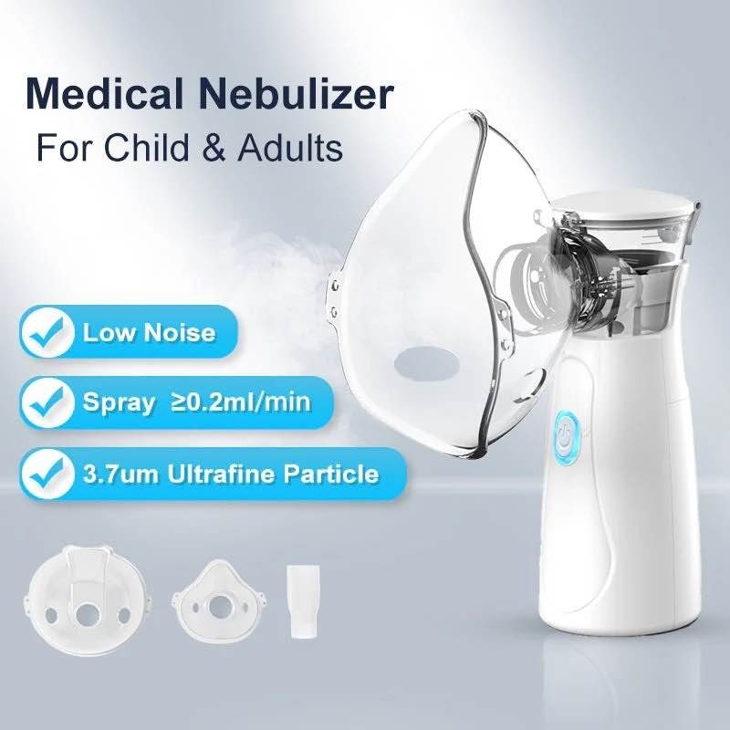 Mesh Portable Nebulizer Machine & Mask for Kids and Adults Mini Inhaler Nebulizer - Mini Nebulizer - Image 3