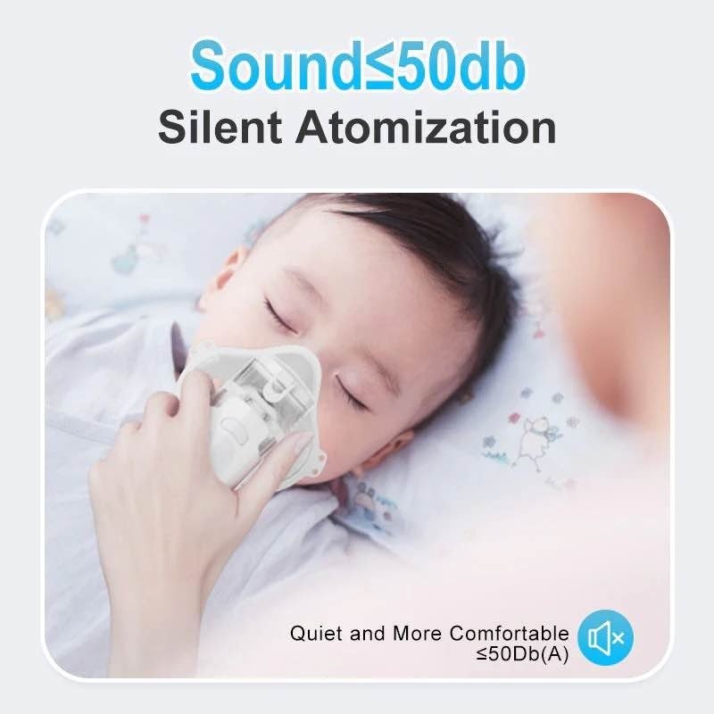Mesh Portable Nebulizer Machine & Mask for Kids and Adults Mini Inhaler Nebulizer - Mini Nebulizer - Image 10