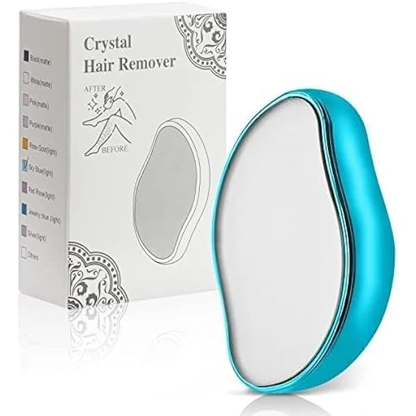 Crystal Hair Remover Stone – Painless Reusable Epilator | Portable Depilation Tool for Body Hair Removal for Men & Women